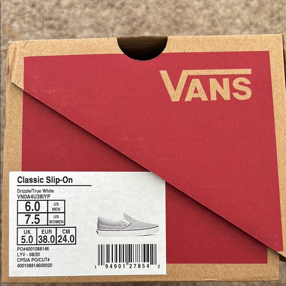 Vans Classic Slip-On Drizzle/True White